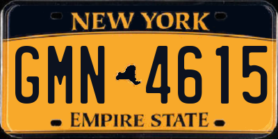 NY license plate GMN4615