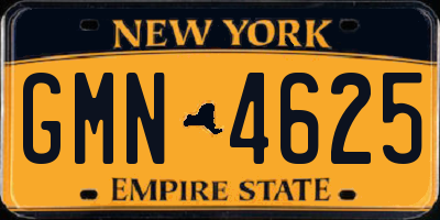 NY license plate GMN4625
