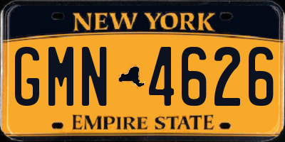 NY license plate GMN4626