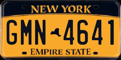 NY license plate GMN4641