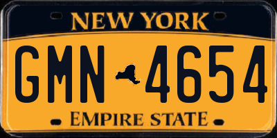NY license plate GMN4654