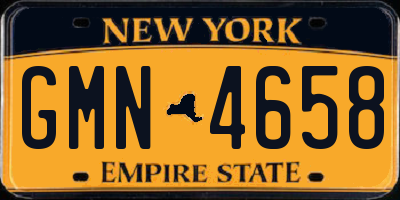 NY license plate GMN4658