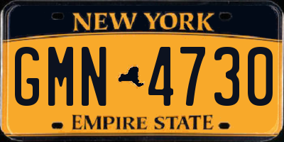 NY license plate GMN4730