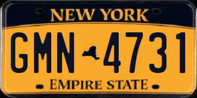 NY license plate GMN4731