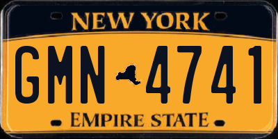 NY license plate GMN4741