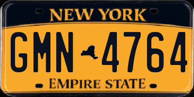 NY license plate GMN4764