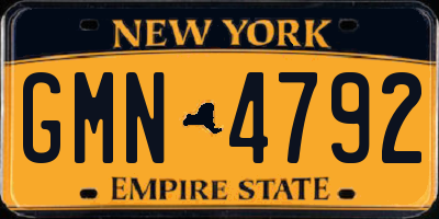 NY license plate GMN4792