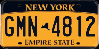 NY license plate GMN4812