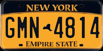 NY license plate GMN4814