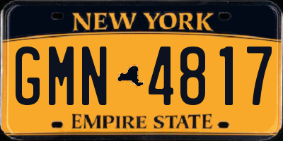 NY license plate GMN4817