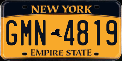 NY license plate GMN4819