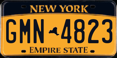 NY license plate GMN4823