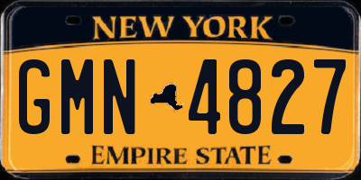 NY license plate GMN4827