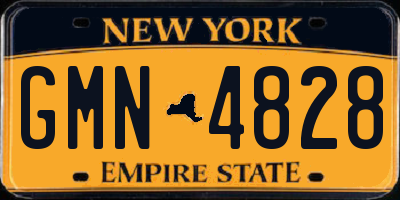 NY license plate GMN4828