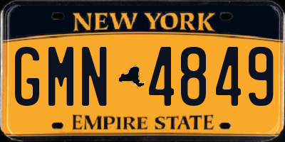 NY license plate GMN4849