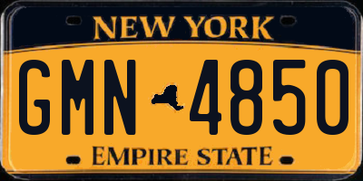 NY license plate GMN4850