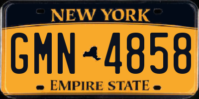 NY license plate GMN4858