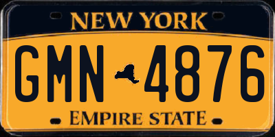 NY license plate GMN4876