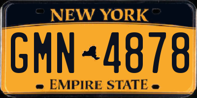 NY license plate GMN4878