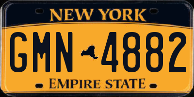 NY license plate GMN4882