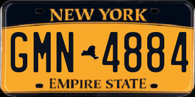 NY license plate GMN4884