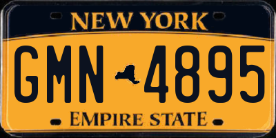 NY license plate GMN4895