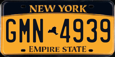 NY license plate GMN4939