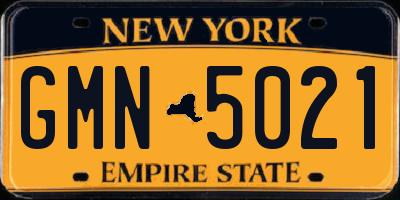 NY license plate GMN5021