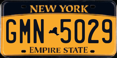 NY license plate GMN5029