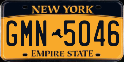 NY license plate GMN5046