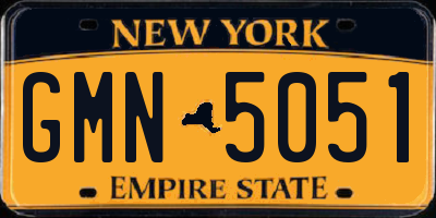 NY license plate GMN5051