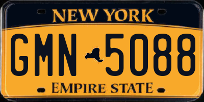 NY license plate GMN5088