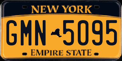 NY license plate GMN5095