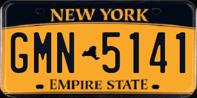 NY license plate GMN5141