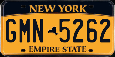NY license plate GMN5262