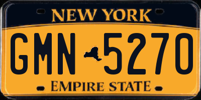 NY license plate GMN5270