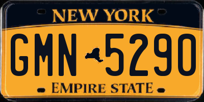 NY license plate GMN5290
