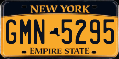 NY license plate GMN5295