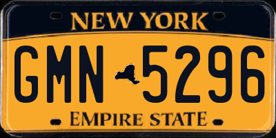 NY license plate GMN5296