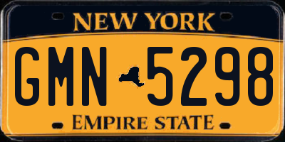 NY license plate GMN5298