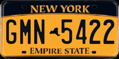 NY license plate GMN5422