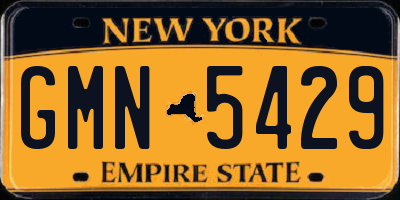 NY license plate GMN5429