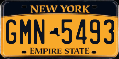 NY license plate GMN5493