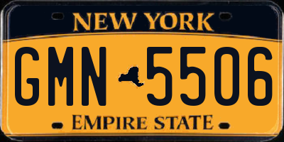 NY license plate GMN5506