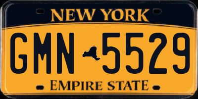 NY license plate GMN5529