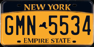 NY license plate GMN5534
