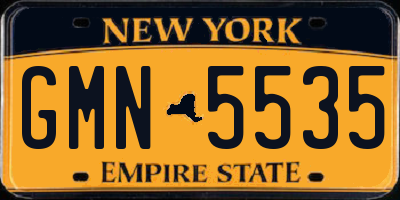 NY license plate GMN5535