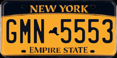 NY license plate GMN5553