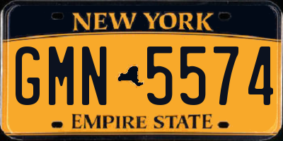 NY license plate GMN5574