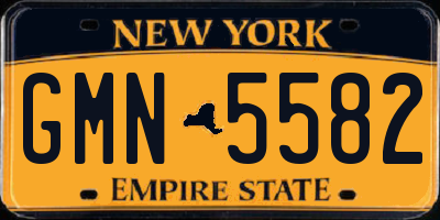 NY license plate GMN5582